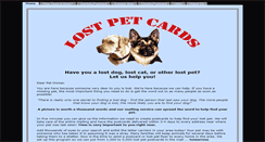 Desktop Screenshot of lostpetcards.com